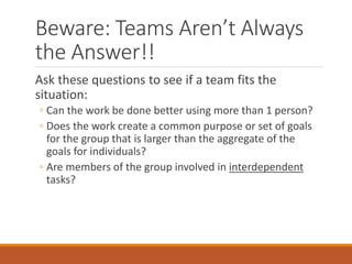 Understanding Work Teams | PPT