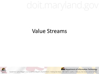 Value Streams
 