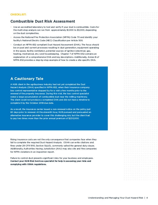 Understanding and Managing Your Dust Hazard Risks