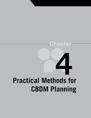 31
U n d e r s t a n d i n g   d i s a s t e r   M a n a g e M e n t   i n   P r a c t i c e




                                                 c ha pt e r




    Practical Methods for
                                                        4
          CBDM Planning
 