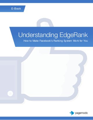 Understanding EdgeRank
How to Make Facebook’s Ranking System Work for You
E-Book
 