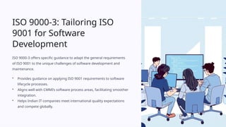 Software Development Iso ISO STANDARDS AND CERTIFICATIONS of software | PPTX