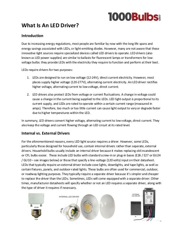 LED Drivers Understanding LED Drivers