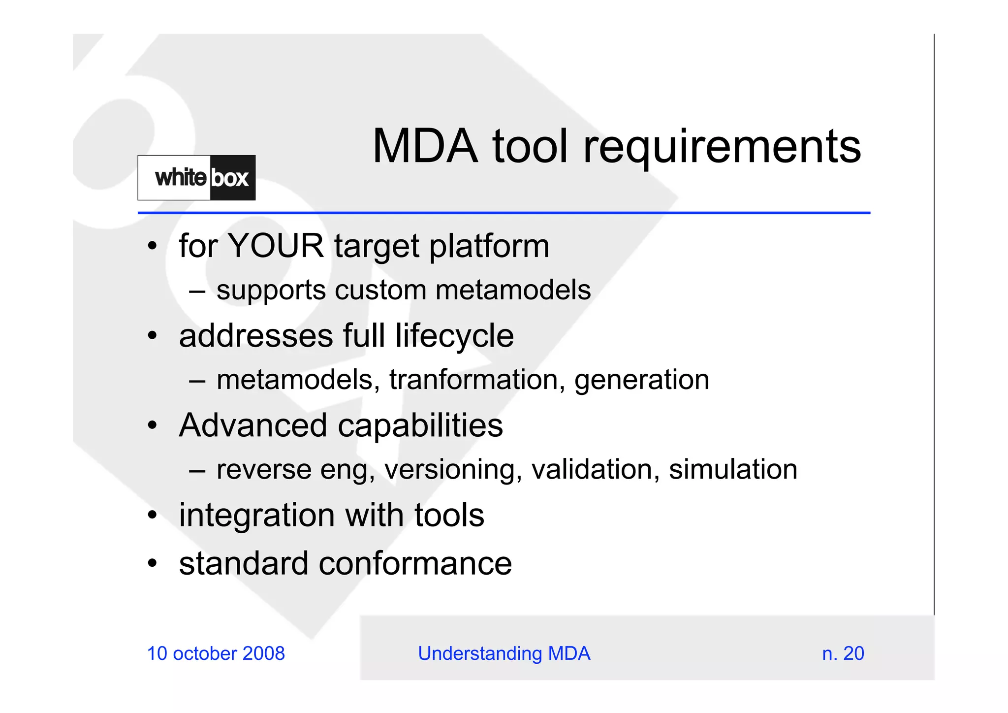 Understanding Mda