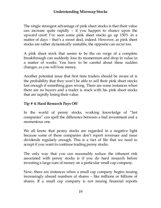 understanding microcap stocks and tips from the pros pink sheet stock