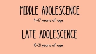 14-17 years of age
18-21 years of age
 