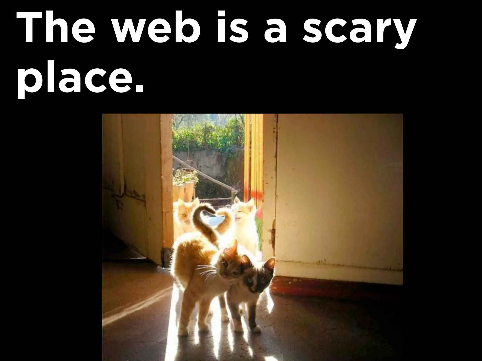 The web is a scary
place.
 