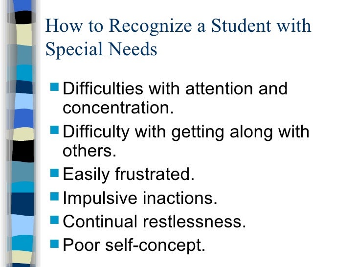 Understanding The Special Needs Child