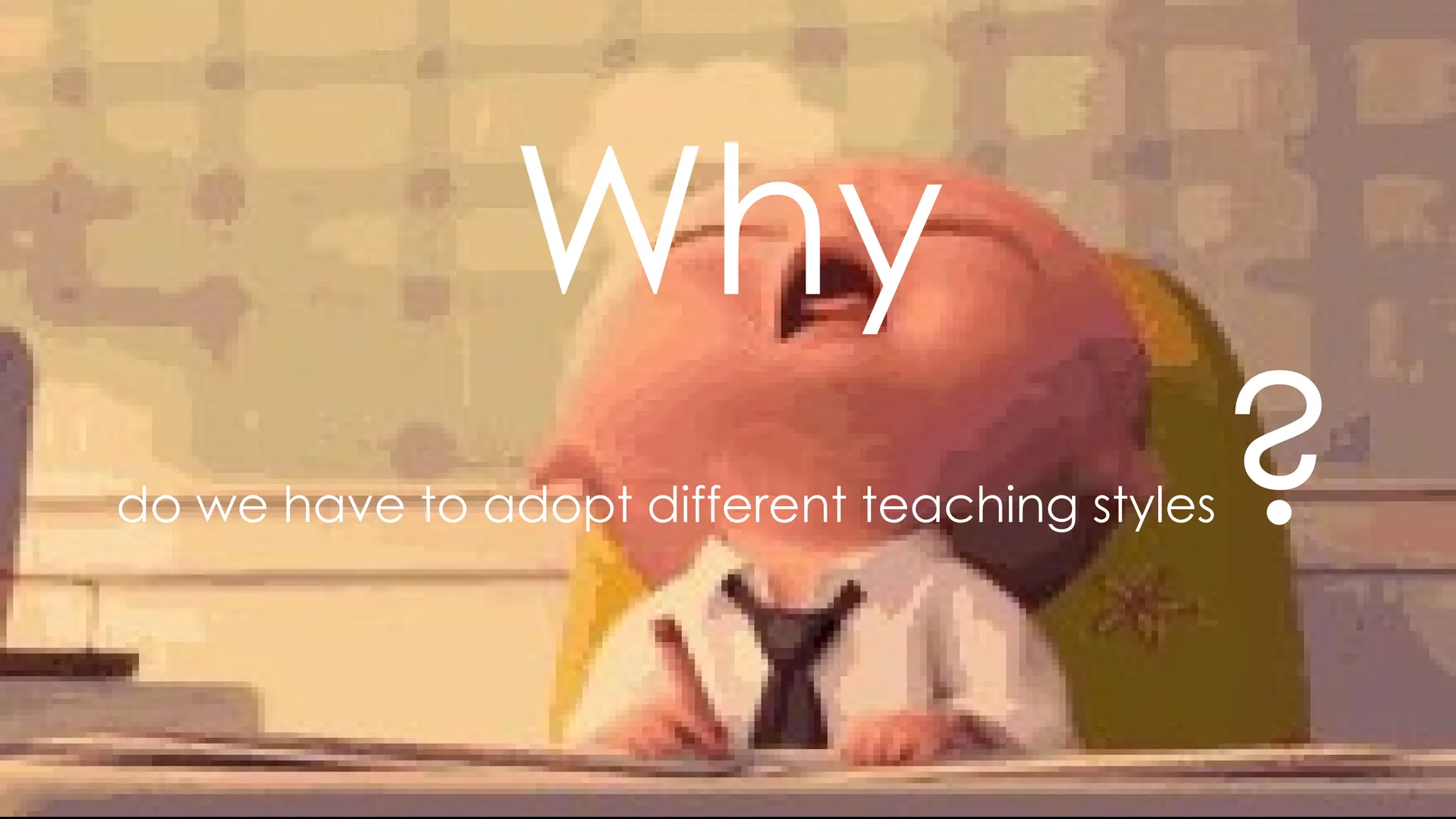 Why
do we have to adopt different teaching styles?
 