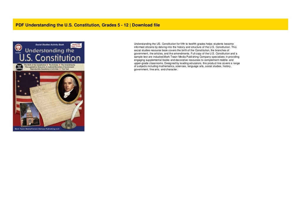 PDF Understanding The U S Constitution Grades 5 12 Download File PDF Understanding The U S Constitution Grades 5 12 Download File