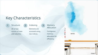 Understanding 2D Array with example in programming language c | PPTX