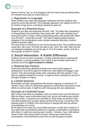 3 Warning Signs of Autism Spectrum Disorder (ASD) | PDF
