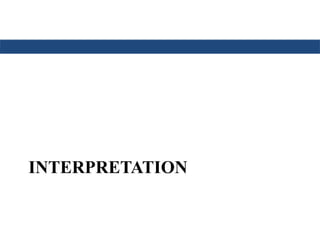 INTERPRETATION 
 