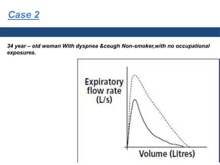 Case 2 
34 year – old woman With dyspnea &cough Non-smoker,with no occupational 
exposures. 
 
