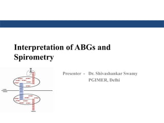 Interpretation of ABGs and 
Spirometry 
Presenter - Dr. Shivashankar Swamy 
PGIMER, Delhi 
 