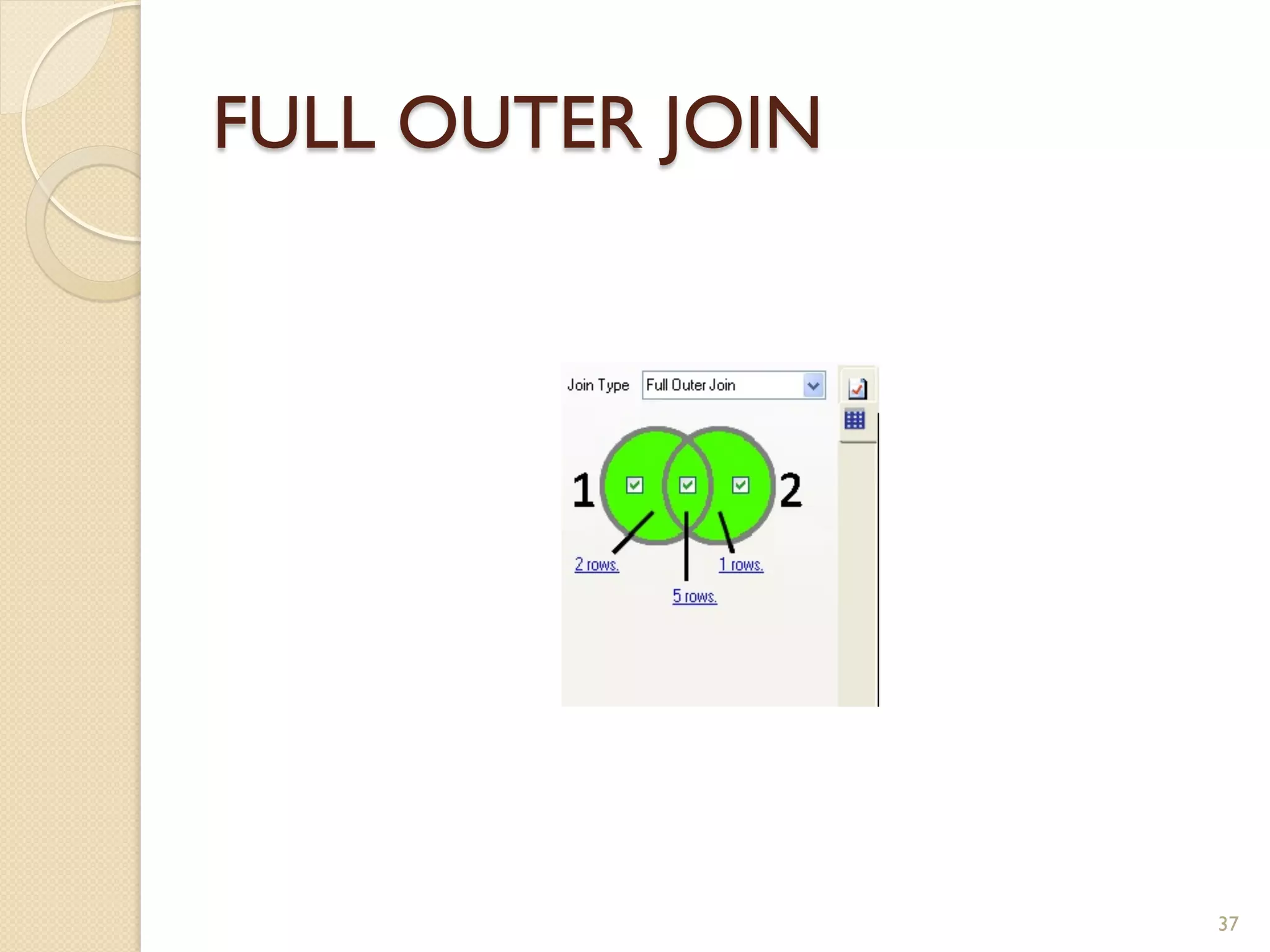 FULL OUTER JOIN 37 