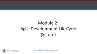 http://www.ifourtechnolab.com
Module 2:
Agile Development LifeCycle
(Scrum)
 