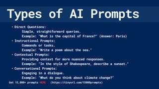 Understanding AI Prompts(Crafting Effective Prompts for Better AI ...