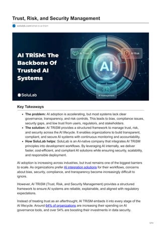 Trust Risk Management Comprehensive Framework for AI Trust, Risk, and Security Management (AI ...