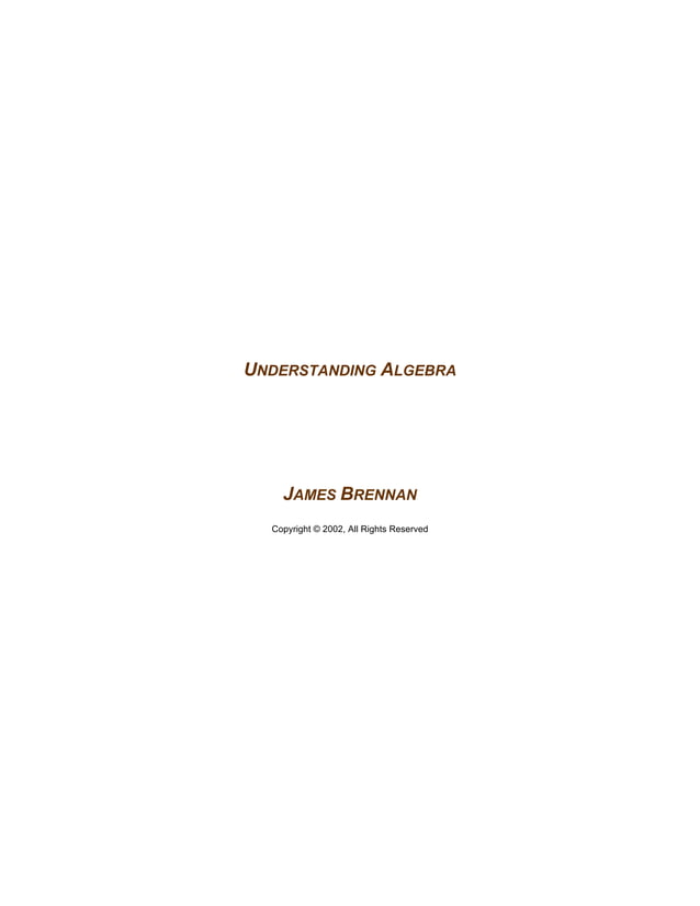 Understanding algebra pdf