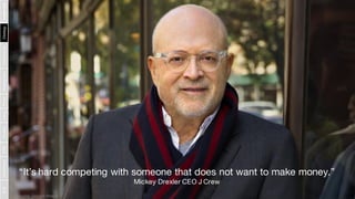 “It’s hard competing with someone that does not want to make money.”
Mickey Drexler CEO J Crew
Photo Source: Google Images...