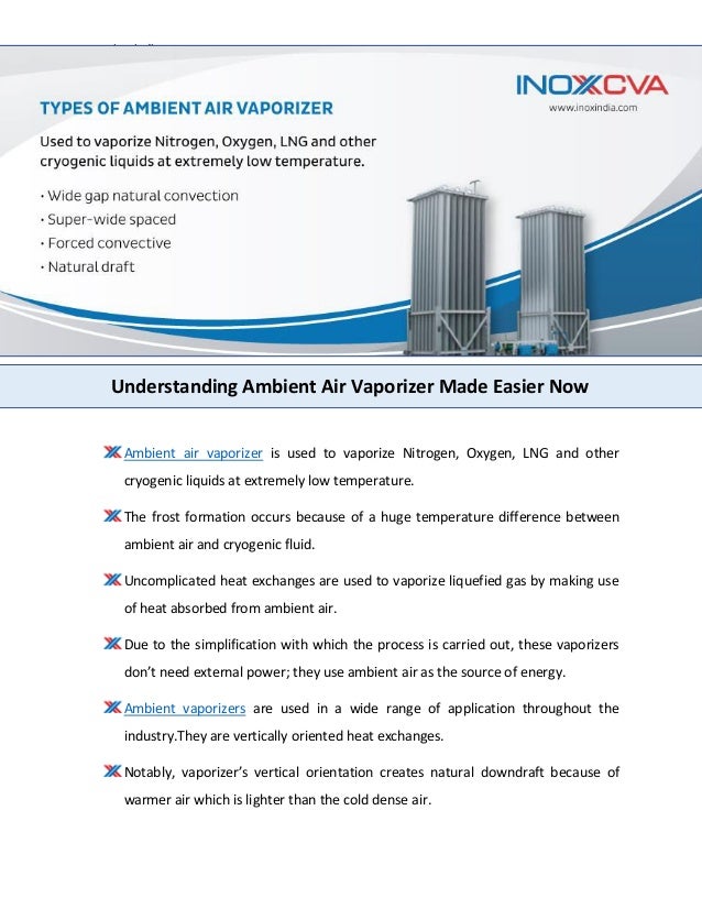 Understanding ambient air vaporizer made easier now