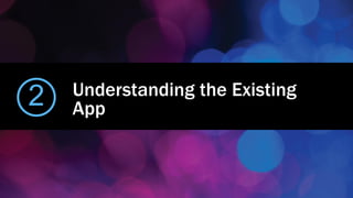 2 Understanding the Existing
App
 