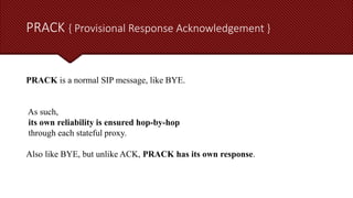 Sip Prack Example Understanding and compliance of ietf rfc 3262 reliability | PPTX
