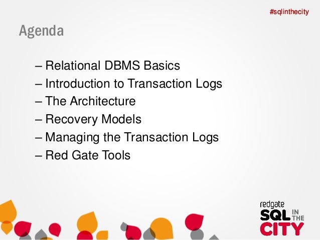understanding and controlling transaction logs