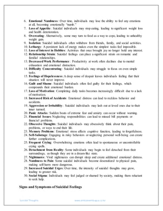 UNDERSTANDING AND DEALING WITH SUICIDAL THOUGHTS | PDF