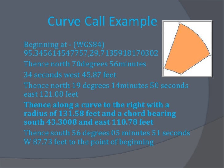metes and bounds legal description example