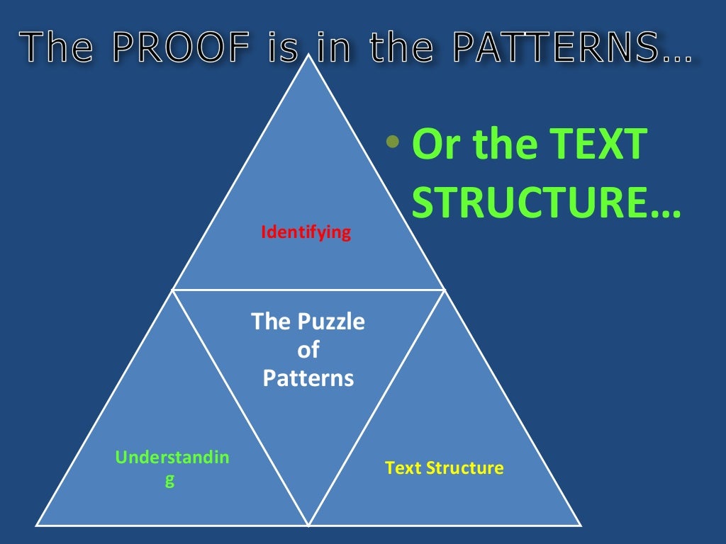 Understanding And Identifying Text Structure 1 Understanding And Identifying Text Structure 1