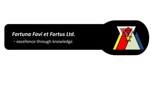 Fortuna Favi et Fortus Ltd.
Fortuna Favi et Fortus Ltd.
- excellence through knowledge
 