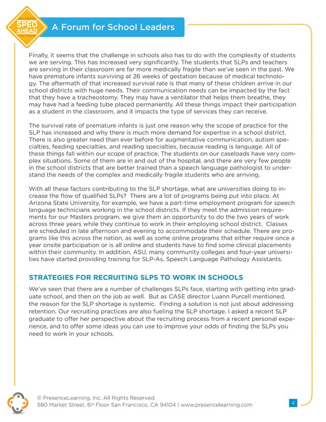 Understanding and Managing the Growing SLP Shortage