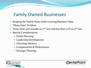 Step Three: Maximize and Protect Business Value<br />Benefits to the Owner<br />Grow business value and intangible value o...