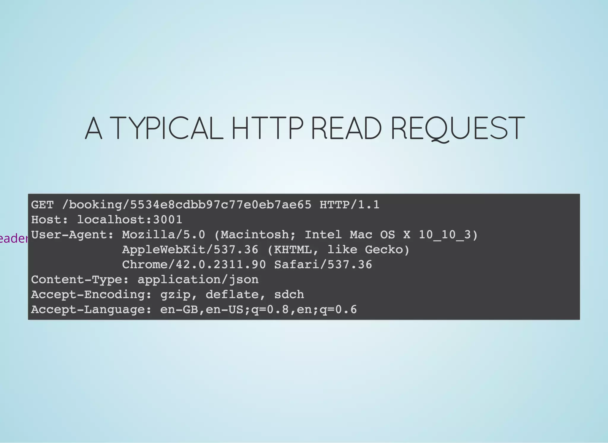 A TYPICAL HTTP READ REQUEST
eaders
 