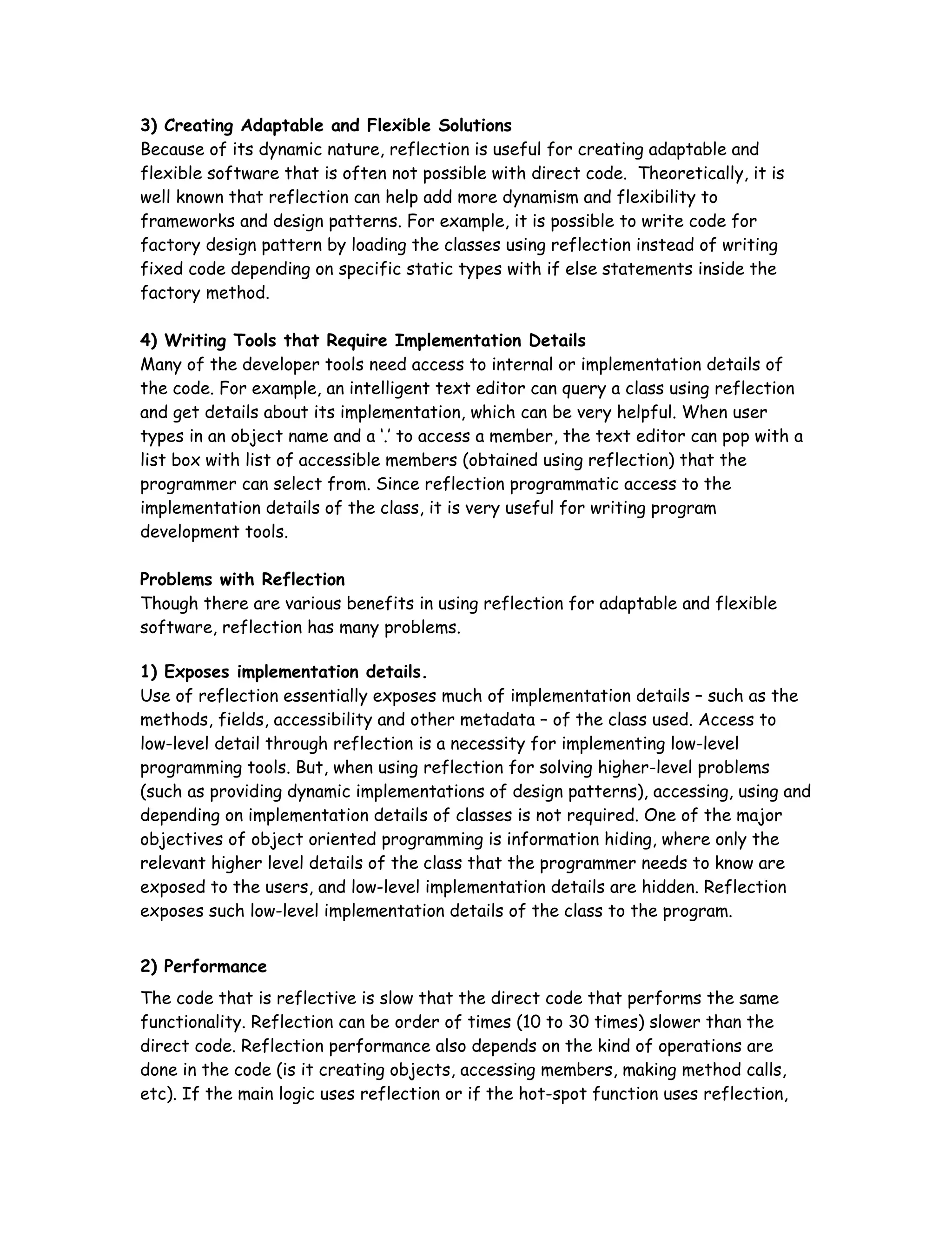 Understanding And Using Reflection