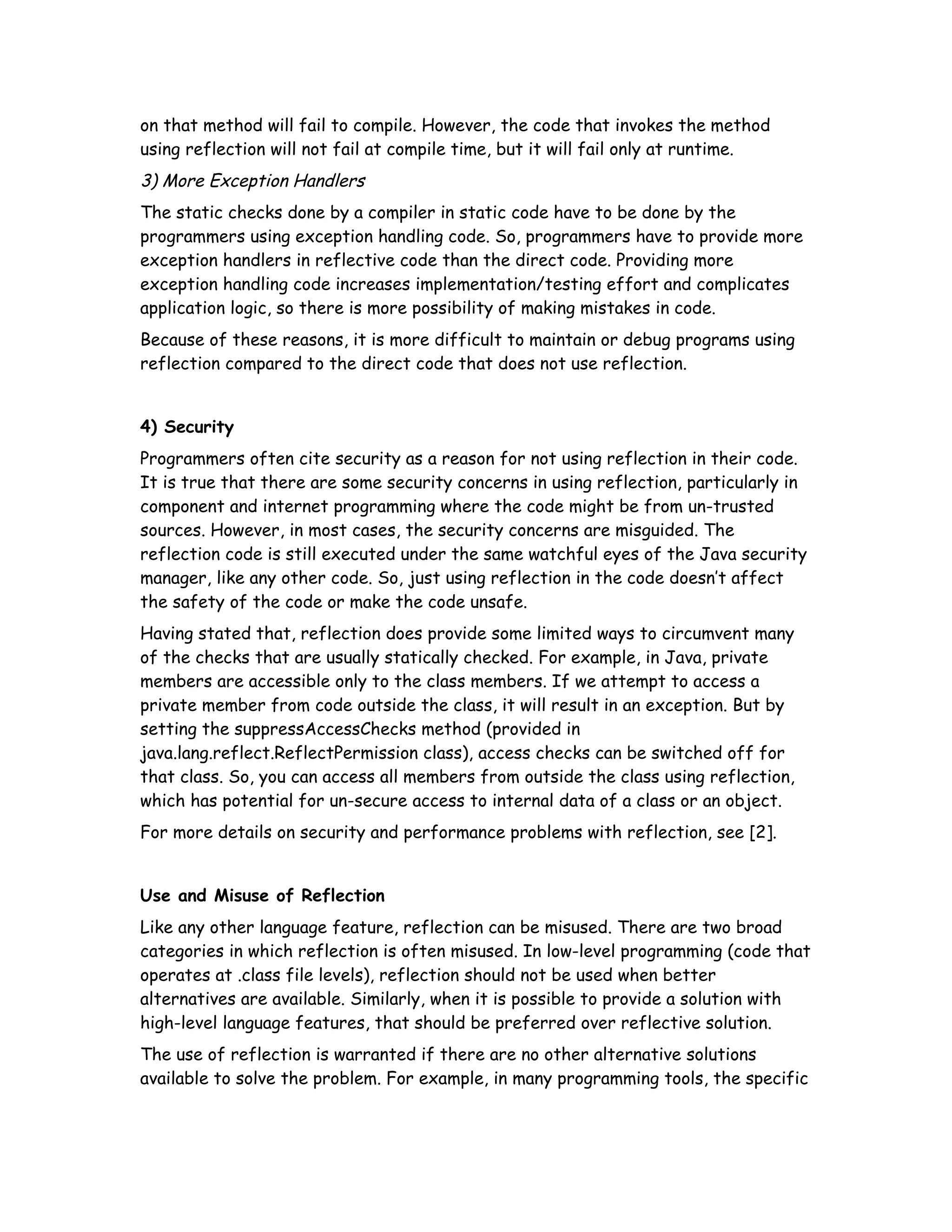 Understanding And Using Reflection