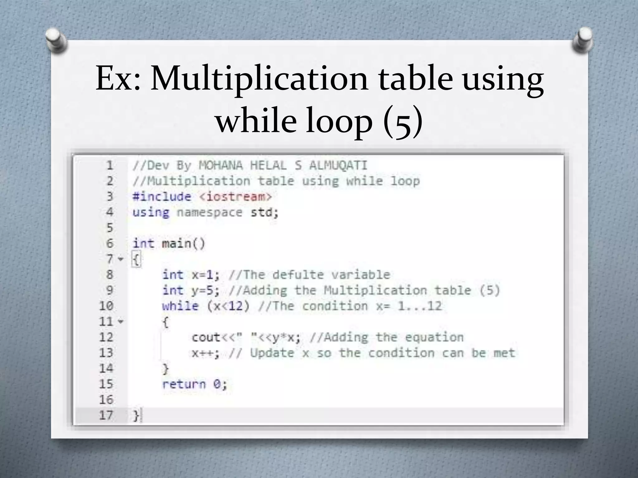 Understanding and using while in c++ | PPT