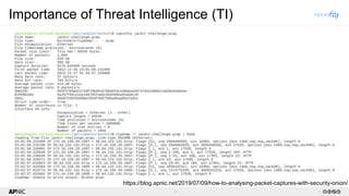 Presentation on 'Understanding and Utilising Threat Intelligence in Cybersecurity' by Warren Finch for Cyberdefcon
