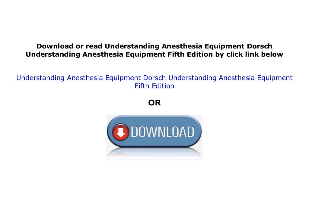 EBOOK_AUDIOBOOK Understanding Anesthesia Equipment Dorsch