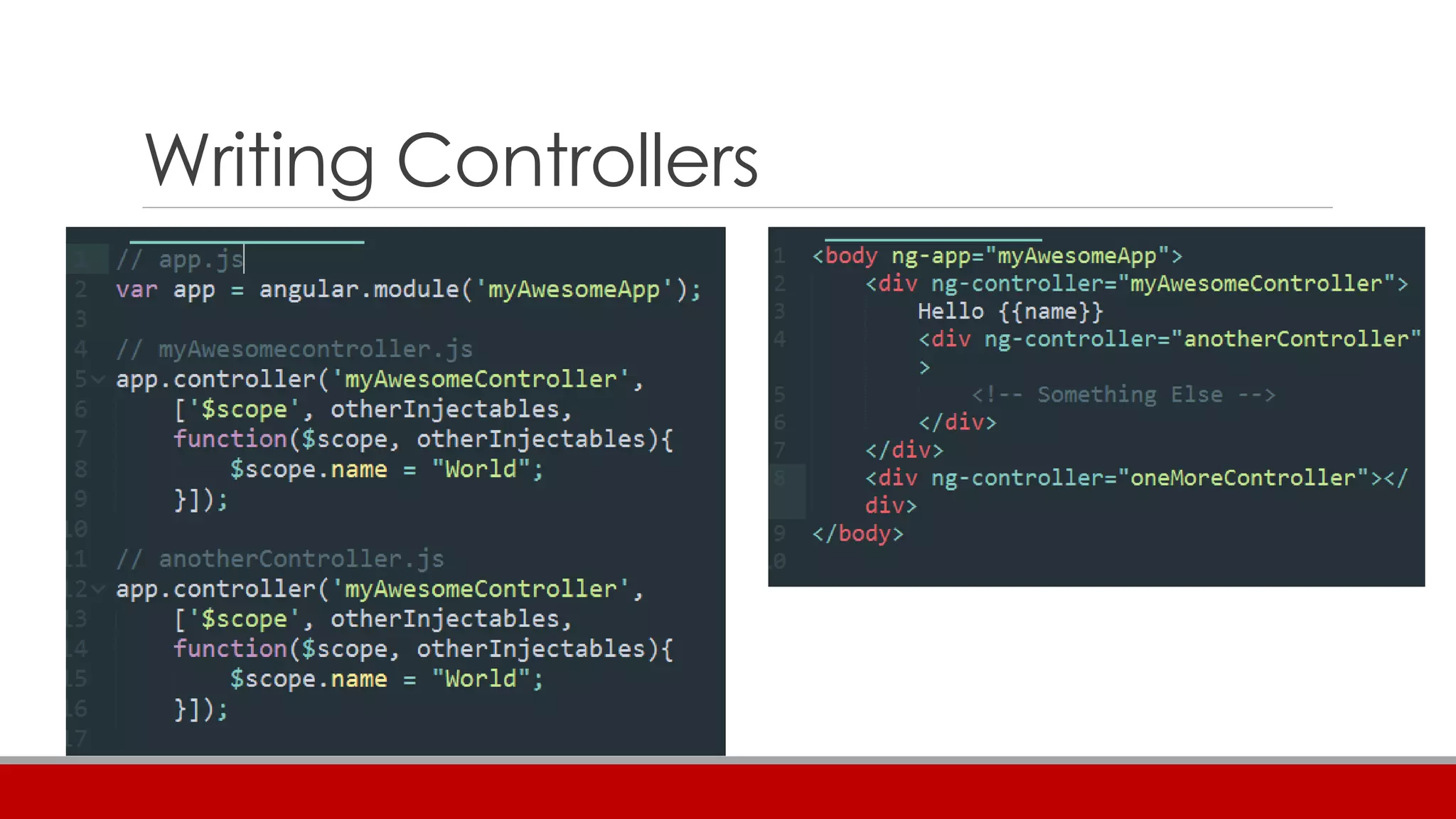 Writing Controllers
 