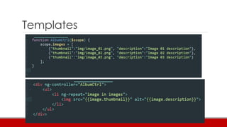 Templates
ng-src
 