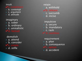 Understanding antonyms | PPTX