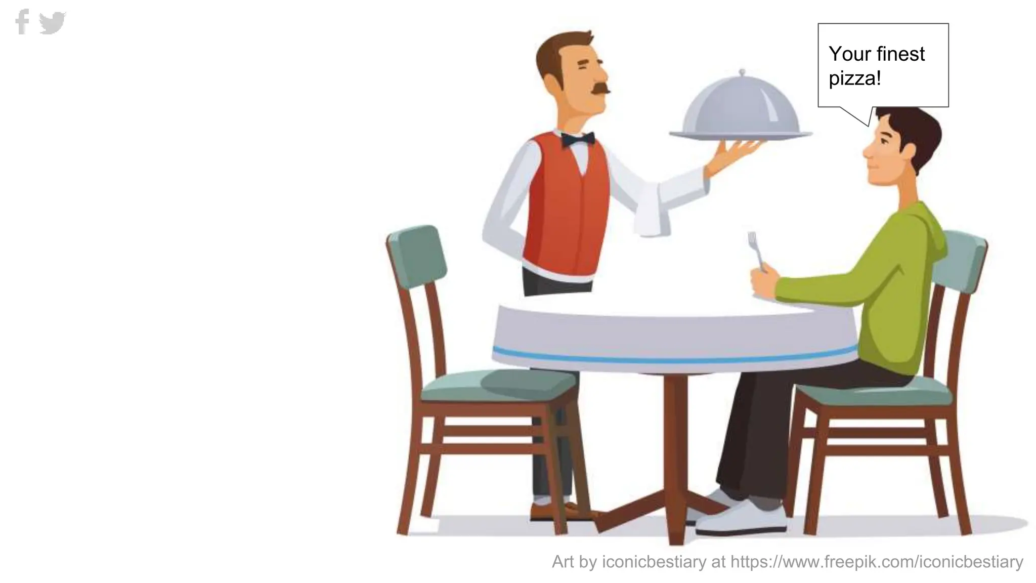 Art by iconicbestiary at https://www.freepik.com/iconicbestiary
Your finest
pizza!
 