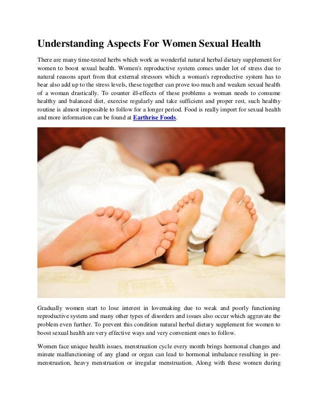Understanding Aspects For Women Sexual Health