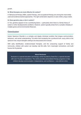 Understanding Autism Spectrum Disorder Guide | PDF