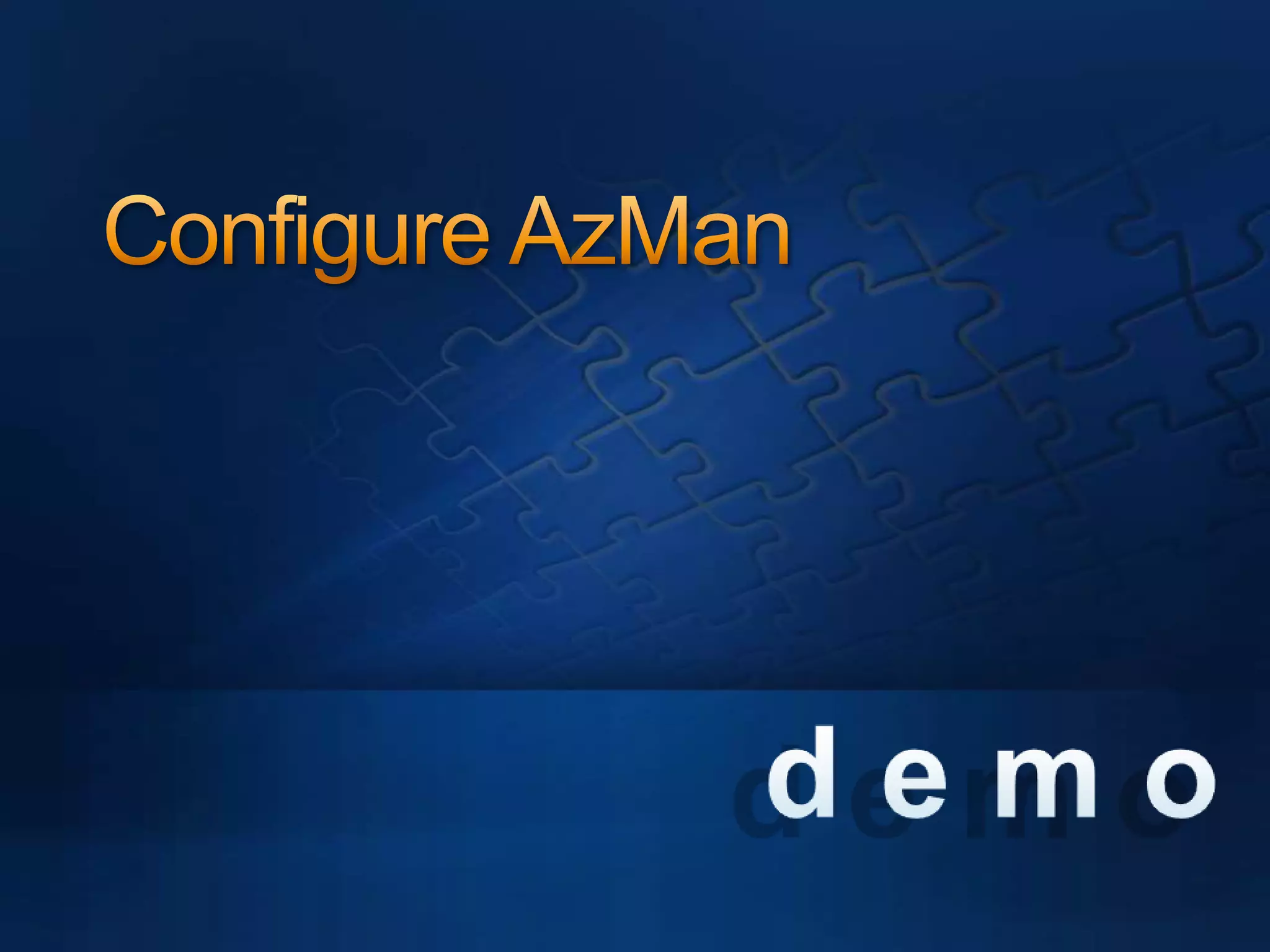 Configure AzMandemo 