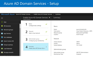 Azure AD Domain Services - Setup
 