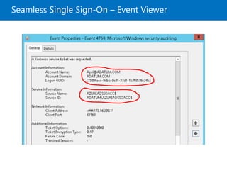 Seamless Single Sign-On – Event Viewer
 